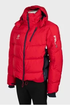 Men's down jacket with removable hood