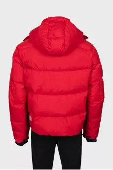 Men's down jacket with removable hood