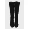 Textile stiletto boots