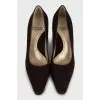 Brown suede shoes