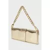 Gold-tone shoulder bag with chain