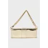 Gold-tone shoulder bag with chain