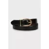 Reversible leather belt