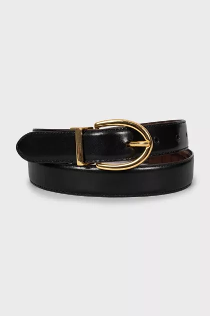 Reversible leather belt