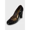 Black patent leather shoes