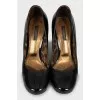 Black patent leather shoes
