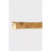 Gold-tone elastic belt