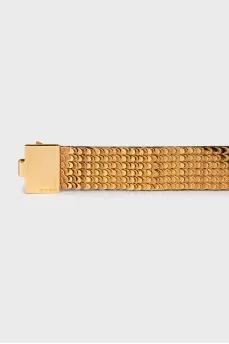 Gold-tone elastic belt