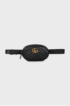 Сумка Black Matelassé Leather GG Marmont