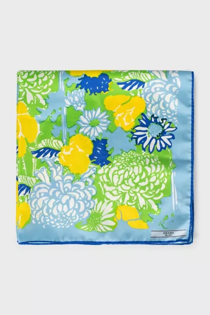 Floral silk scarf