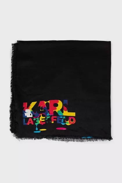 Abstract print scarf