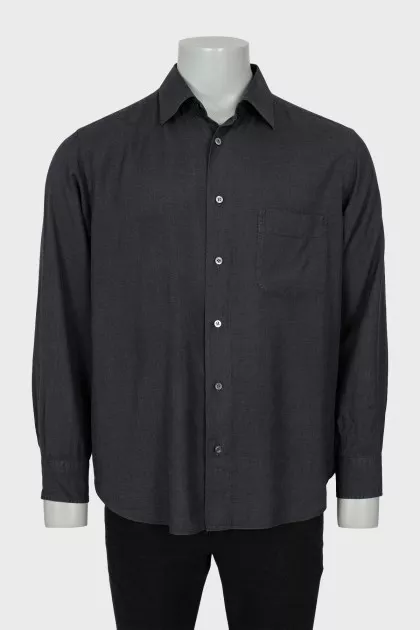 Gray men's shirt with pocket