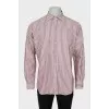 Men's diagonal striped shirt