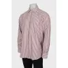 Men's diagonal striped shirt