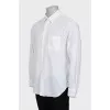 Men's white striped shirt