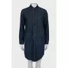Denim blue dress with pockets