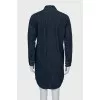 Denim blue dress with pockets