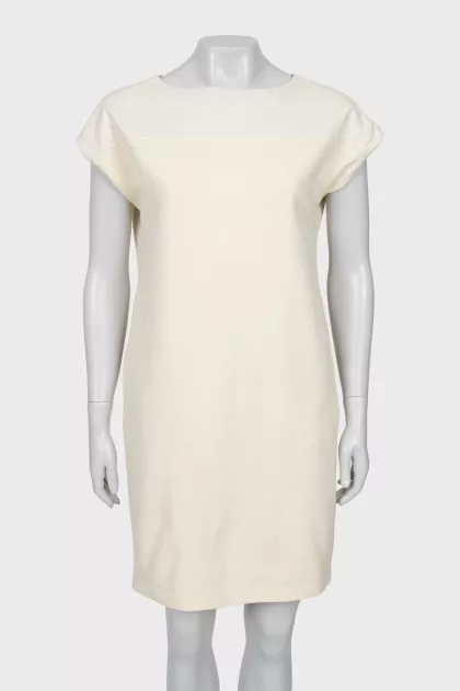 Beige short sleeve dress