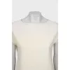 Beige short sleeve dress