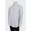 Men's light gray striped shirt
