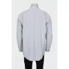 Men's light gray striped shirt