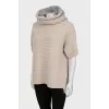 Cowl-neck knitted sweater
