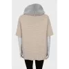 Cowl-neck knitted sweater