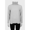 Silk golf with knitted neck