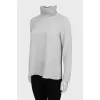 Silk golf with knitted neck