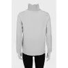 Silk golf with knitted neck