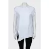 Two-color blouse with decor