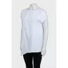 Two-color blouse with decor