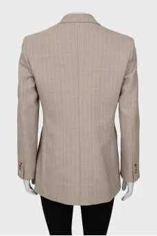 Double-breasted jacket with stripes