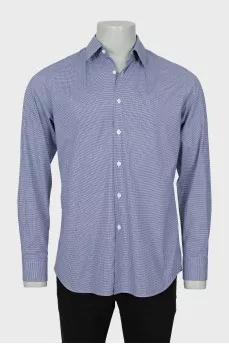 Men's slim fit plaid shirt