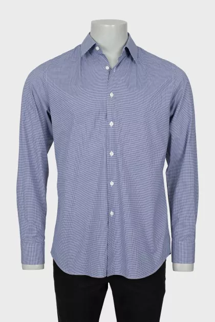 Men's slim fit plaid shirt