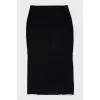 Midi skirt with slits at the bottom
