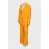 Orange suit with trousers