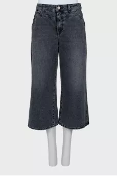 Gray culotte jeans