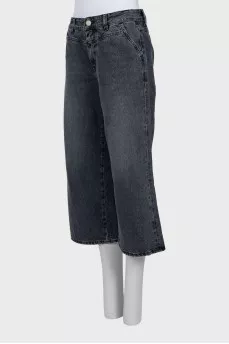 Gray culotte jeans