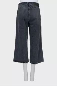 Gray culotte jeans