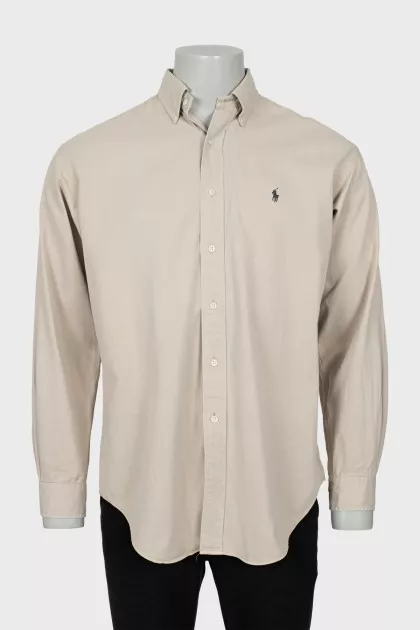 Men's shirt with green logo