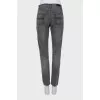 Gray skinny fit jeans