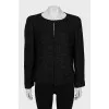 Black jacket with hooks, loose fit