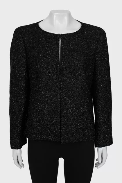 Black jacket with hooks, loose fit