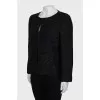 Black jacket with hooks, loose fit