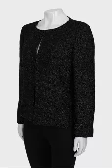 Black jacket with hooks, loose fit