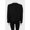 Black jacket with hooks, loose fit