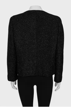Black jacket with hooks, loose fit