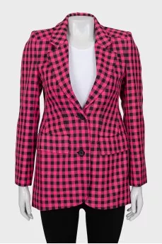 Two-color jacket in check print
