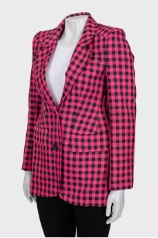 Two-color jacket in check print